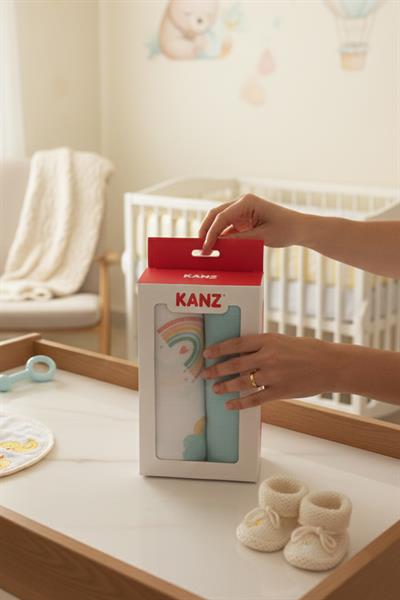 Çok Amaçlı Bebek Müslin Örtüsü 2Li Set - New Rainbow