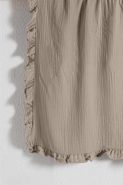 Fırfırlı 4 Kat Müslin Bebek Örtüsü - Bej