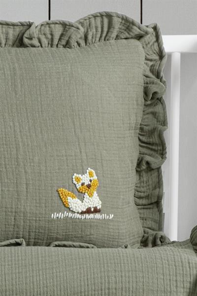 Handmade Bebek 4 Kat Fırfırlı Müslin Örtü Seti - Volpe