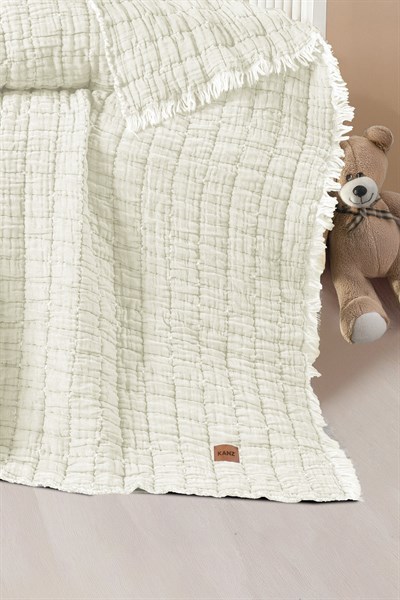 Light Müslin Bebek Yorganı 115x125 cm - Krem