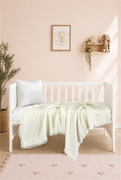 Masal Huzur Pike Set FLOWERS - KREM
