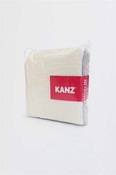 Müslin Bebek Ağız Mendili 10lu Set 25x25 cm %100 Pamuk
