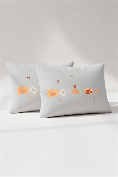 Ranforce %100 Pamuk Bebek Yastık Kılıfı 2li Set 35x45 cm - Dinasours B