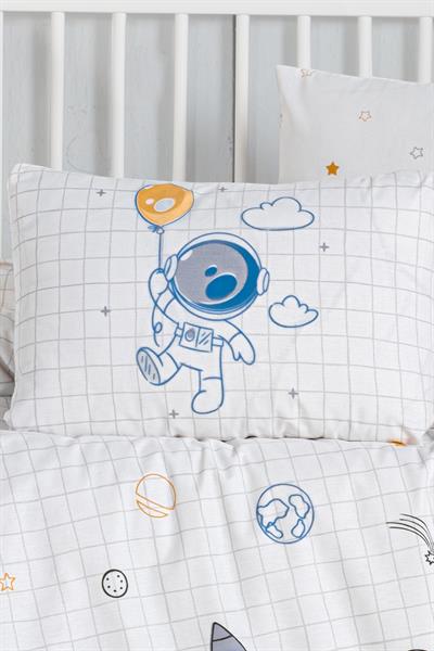 Ranforce %100 Pamuk Bebek Yastık Kılıfı 2li Set 35x45 cm - Space A