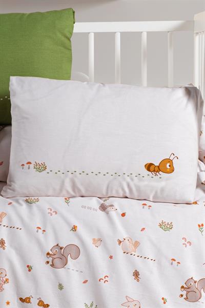 Ranforce %100 Pamuk Bebek Yastık Kılıfı 2li Set 35x45 cm - Tiny Ant A