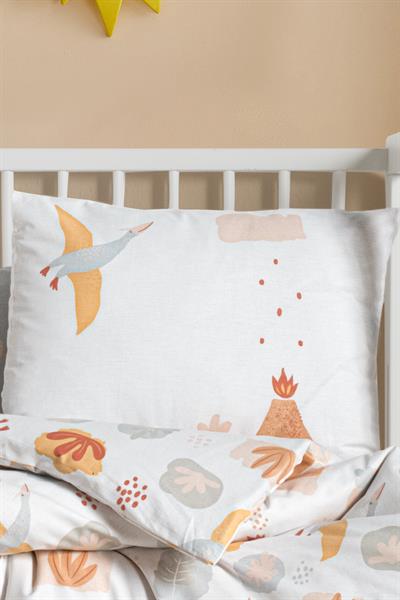 Ranforce %100 Pamuk Bebek Yastık Kılıfı 2li Set 35x45 cm - Dinasours A