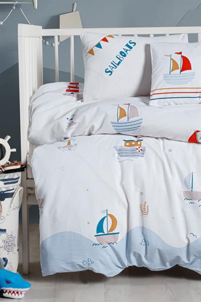 Ranforce Baby Duvet Cover Set - Sailboats