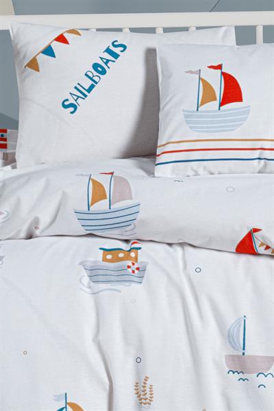 Ranforce Baby Duvet Cover Set - Sailboats