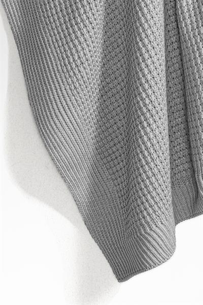 Knitted Baby Blanket - Grey