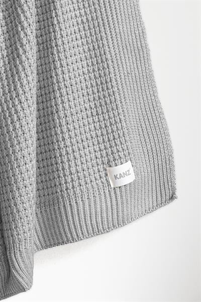 Knitted Baby Blanket - Grey