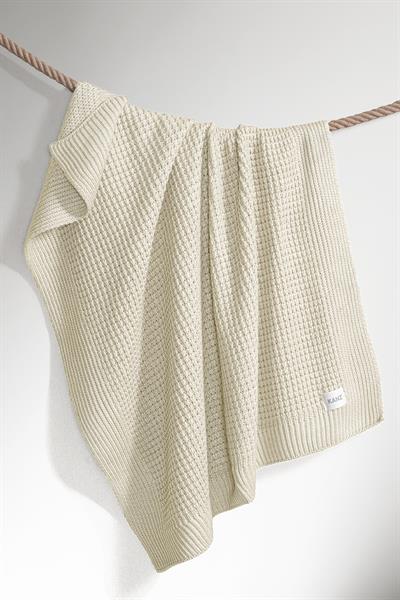 Knitted Baby Blanket - Cream