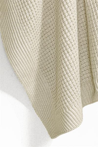 Knitted Baby Blanket - Cream