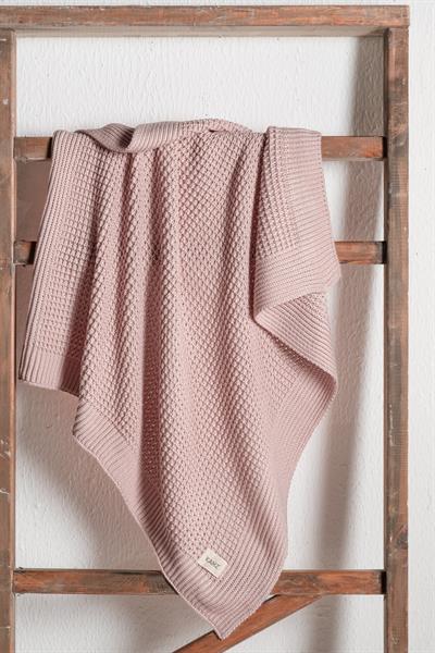 Knitted Baby Blanket - Powder