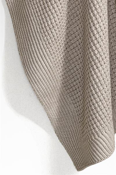 Knitted Baby Blanket - Stone