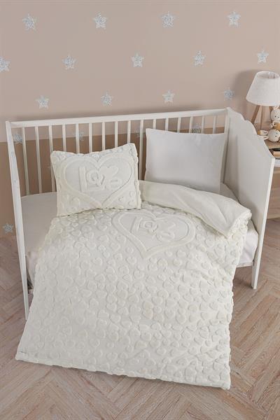Welsoft Bebek Nevresim Takımı - Amor Krem