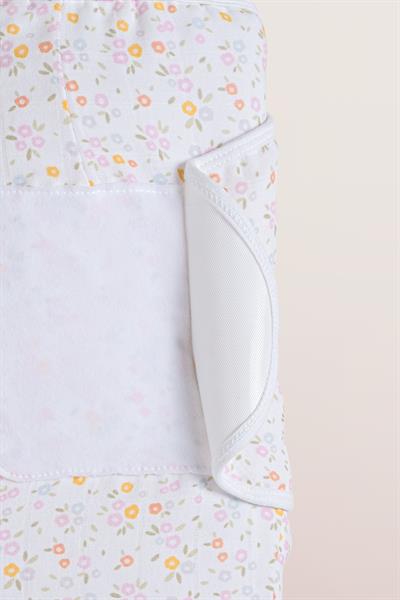 Newborn 100% Cotton Muslin Ready Swaddle with Velcro - Flowers