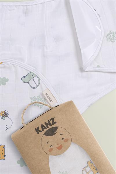 Newborn 100% Cotton Muslin Ready Swaddle with Velcro - Cars