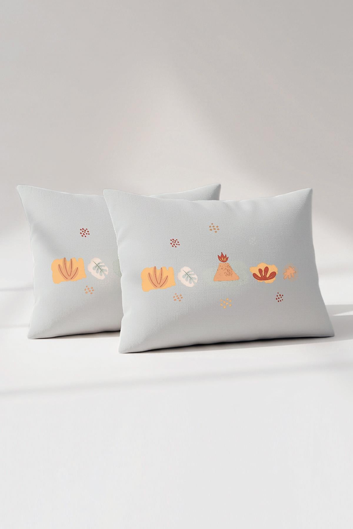 Ranforce %100 Pamuk Bebek Yastık Kılıfı 2'li Set 35x45 cm - Dinasours B