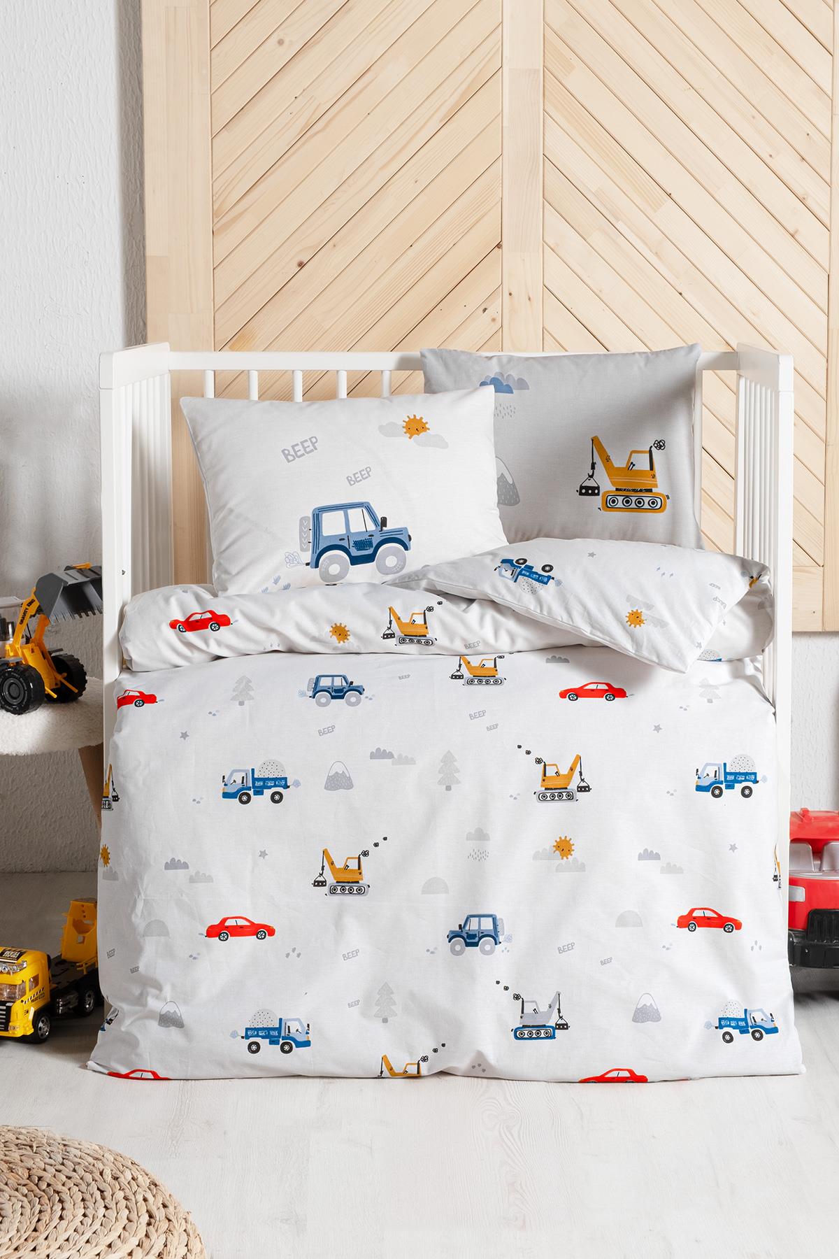 Ranforce Bebek Nevresim Takımı - Digger Cars