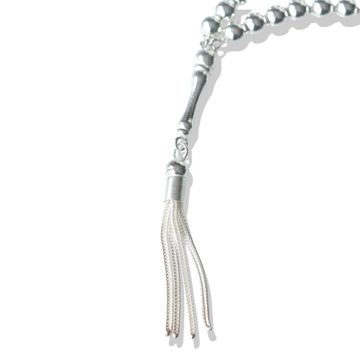 4 Püsküllü Gümüş Tesbih