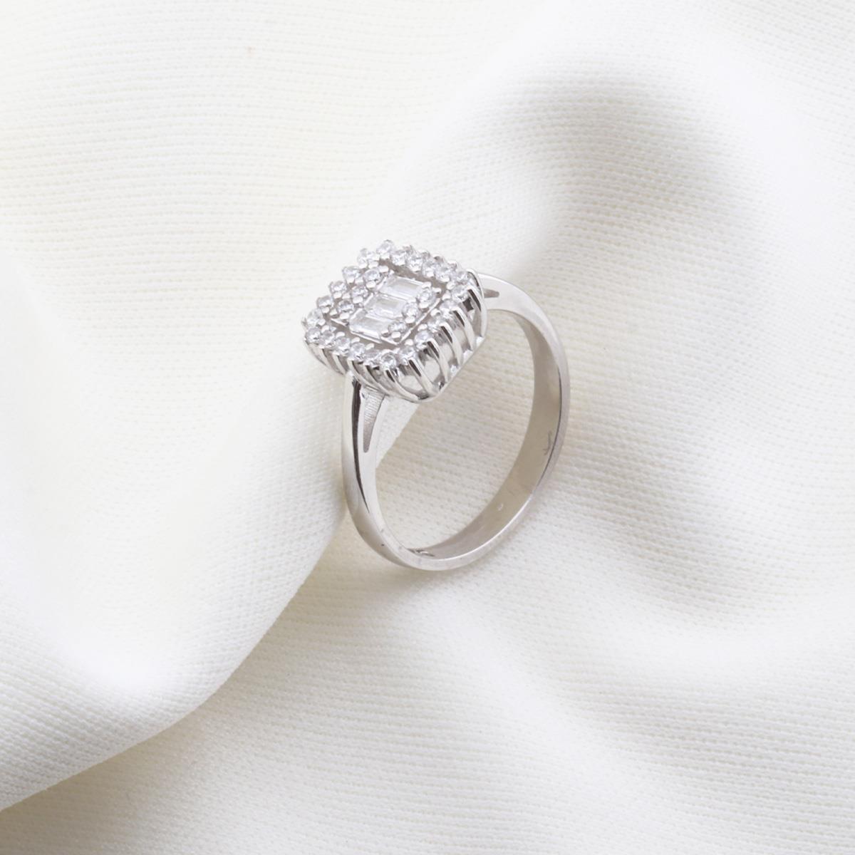 Baget Kesim Starlight Diamond Gümüş Yüzük