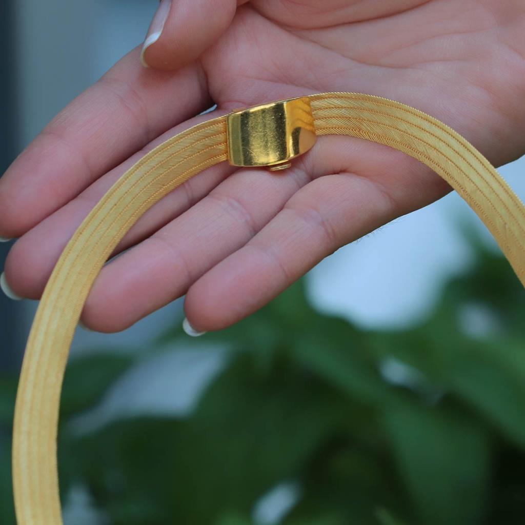 Dorika 925 Ayar Gümüş Gold Kaplama Trabzon Gerdanlık