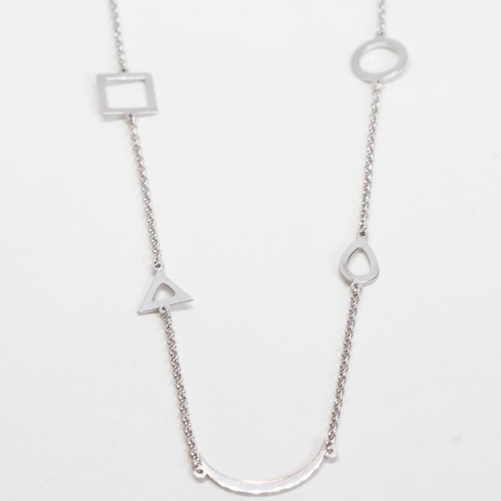 Geometrik Şekilli Gümüş Kolye