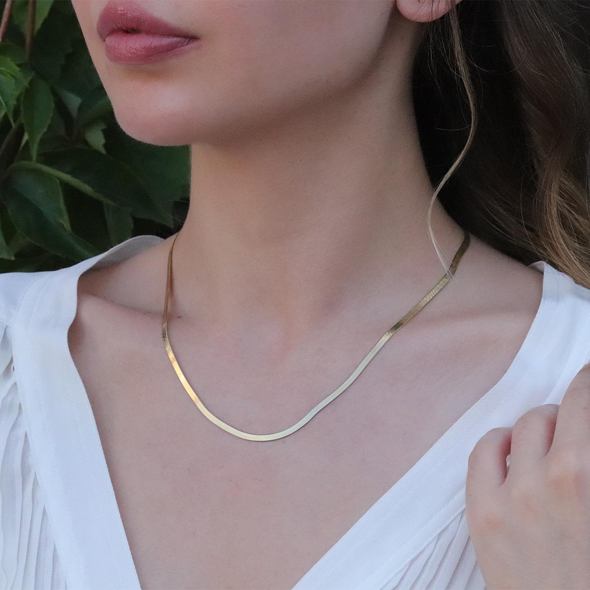 Gold Kaplama Gümüş İtalyan Zincir
