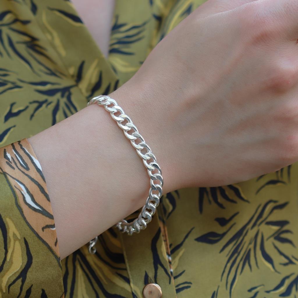 Gurmet Model Gümüş Zincir Bileklik