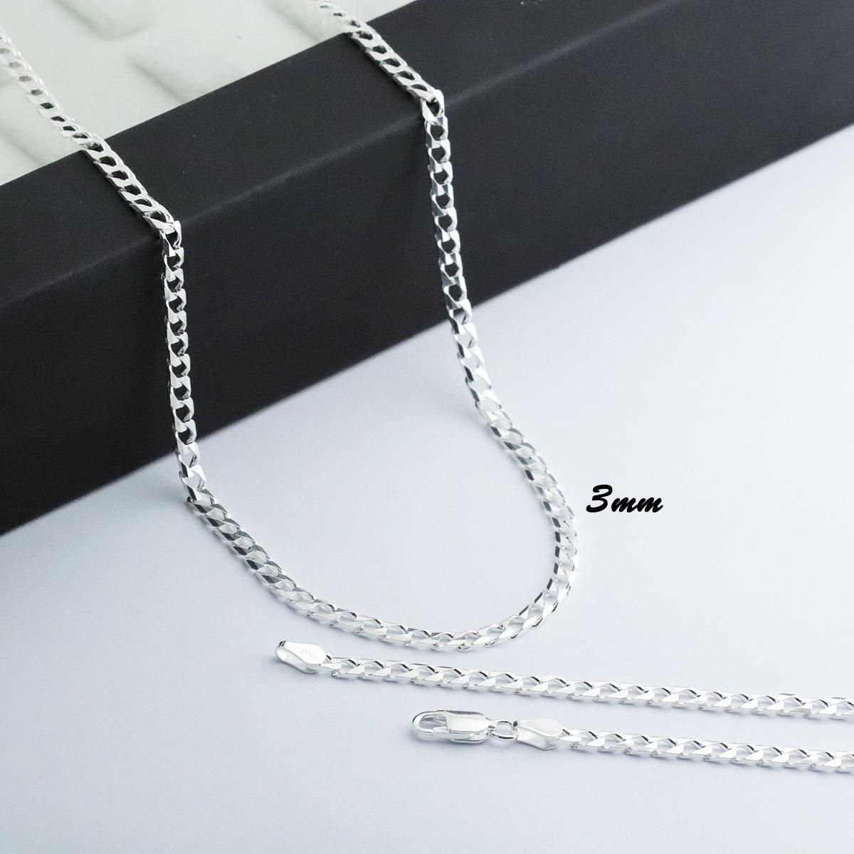 Kare Gurmet Gümüş Zincir Kolye