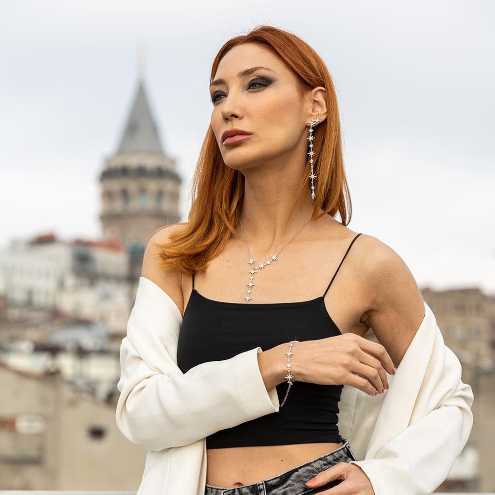 Kutup Yıldızı Gümüş Kolye