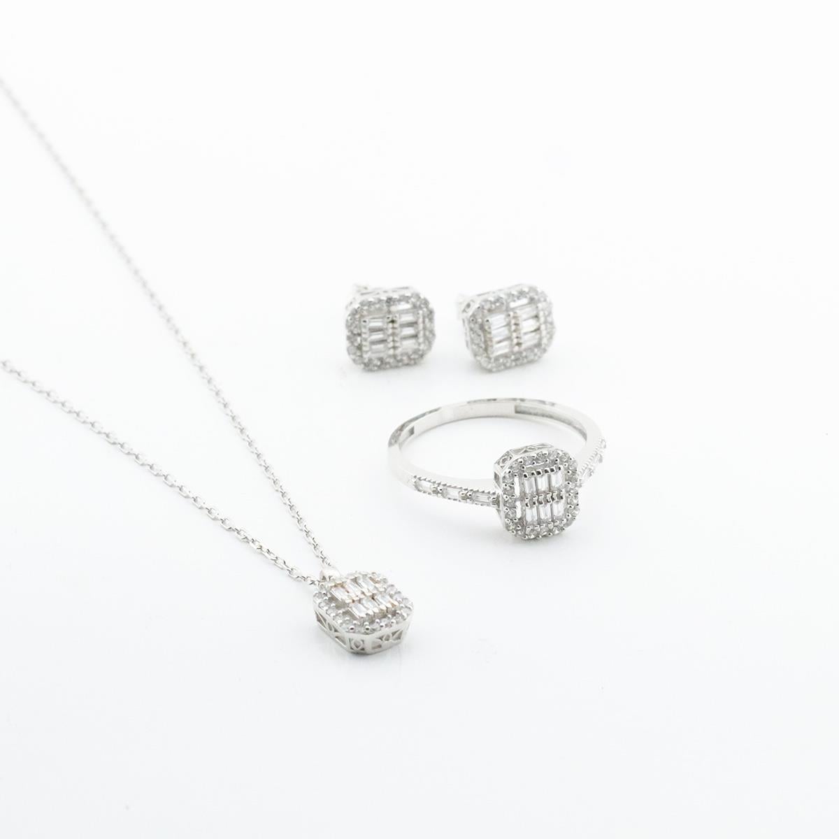 Mini Baget Kesim Gümüş Set
