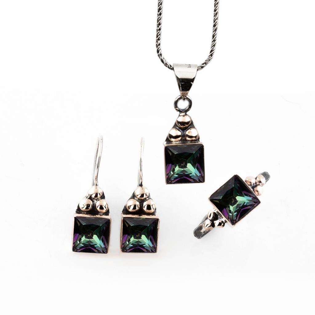 Mistik Topaz Gümüş Otantik Set
