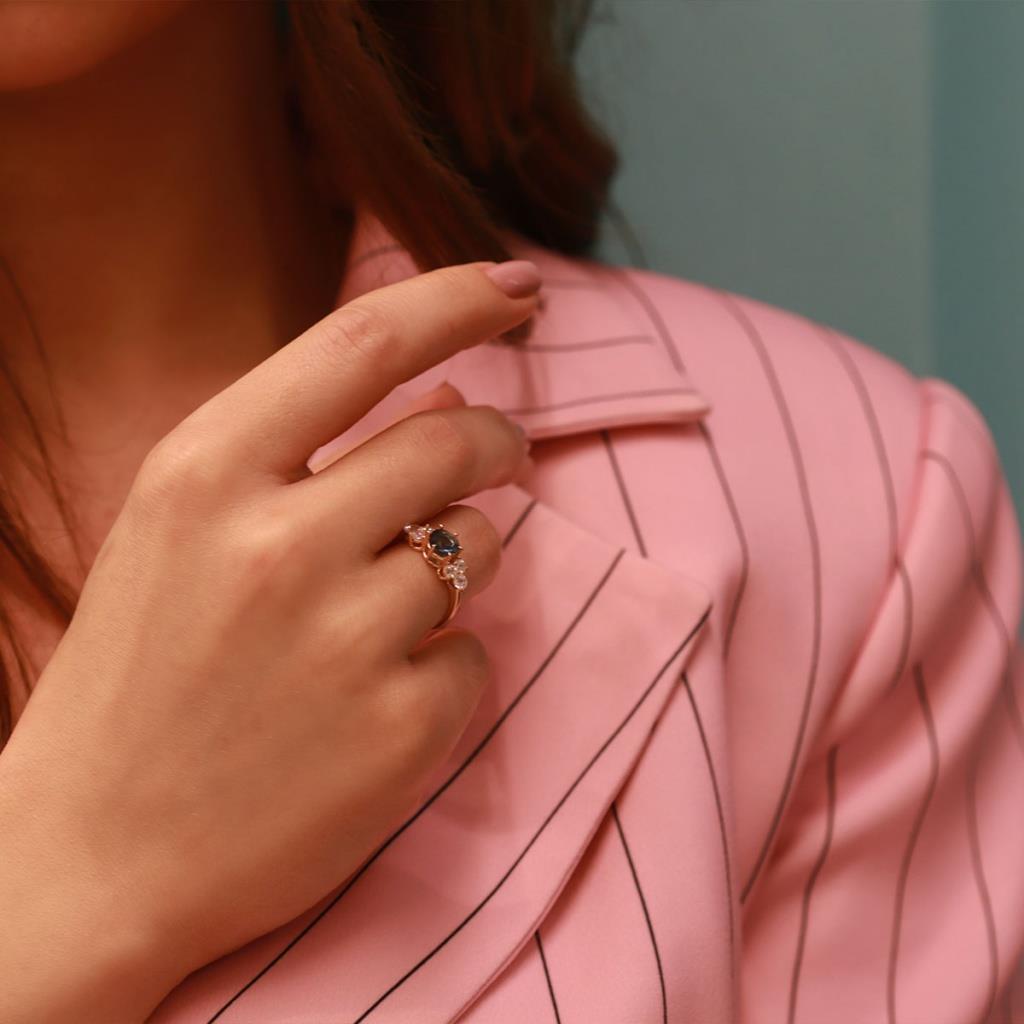 Prenses Model Swarovski Rose Gold Kaplama Set