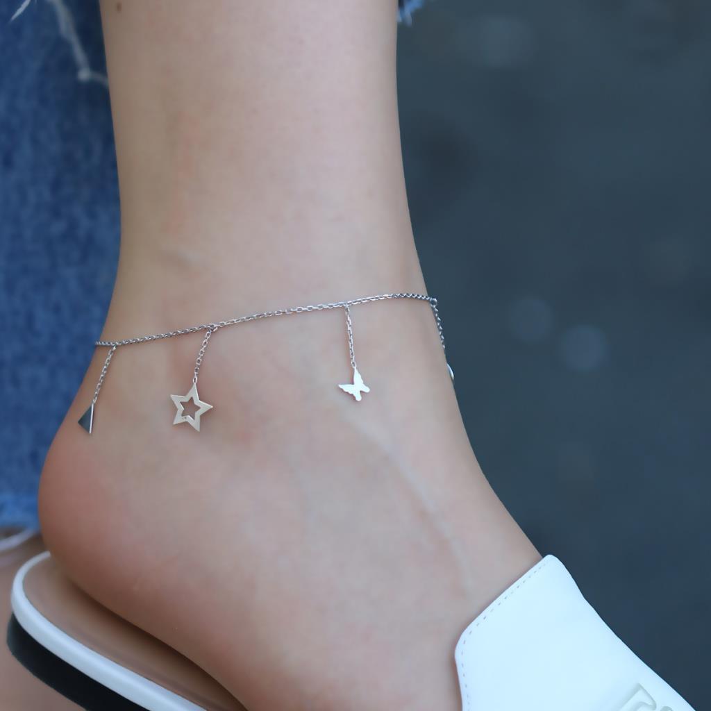 Şans Figürlü Gümüş Halhal