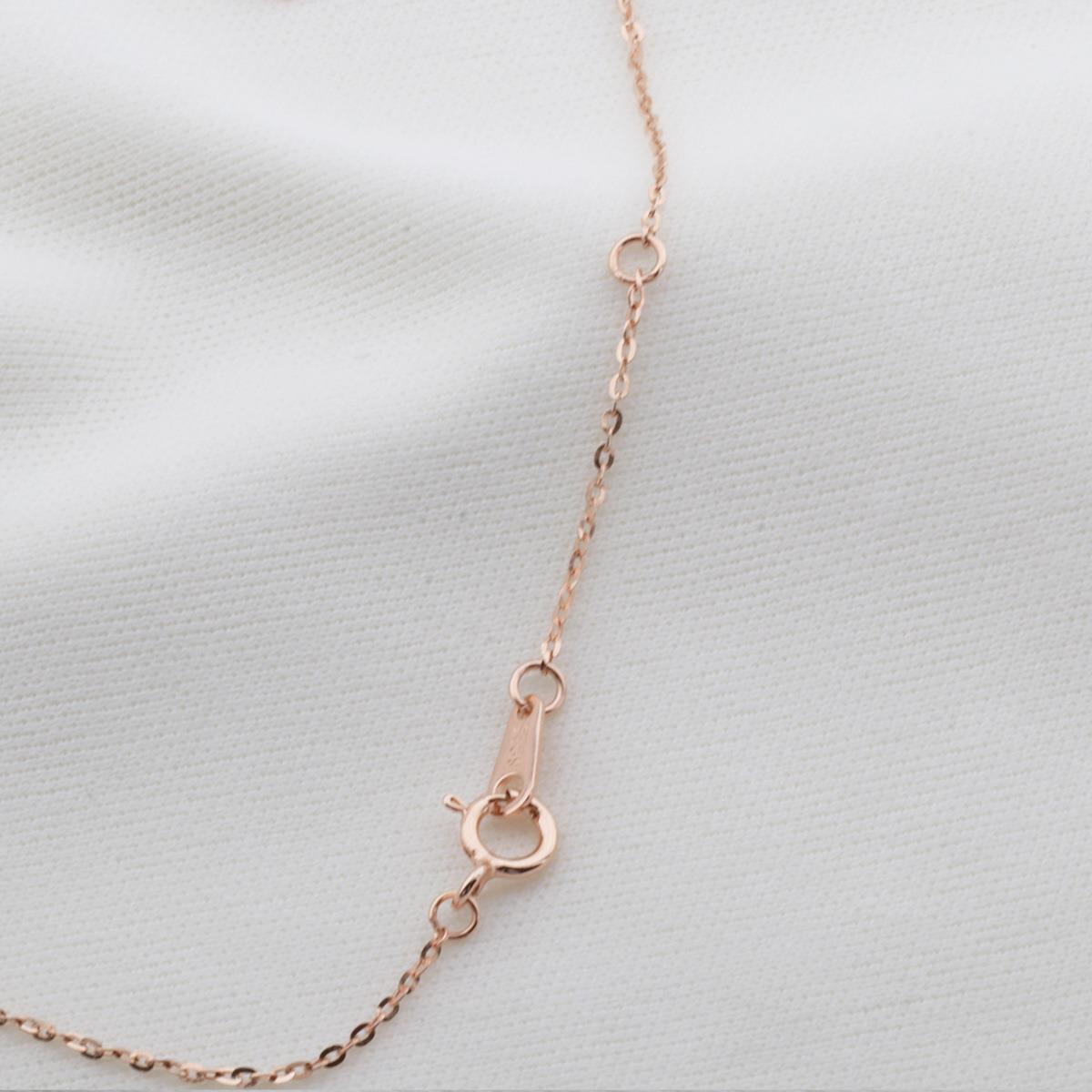 Sedef Taşlı Ay Yıldız Figürlü Rose Gold Kaplama Gümüş Kolye