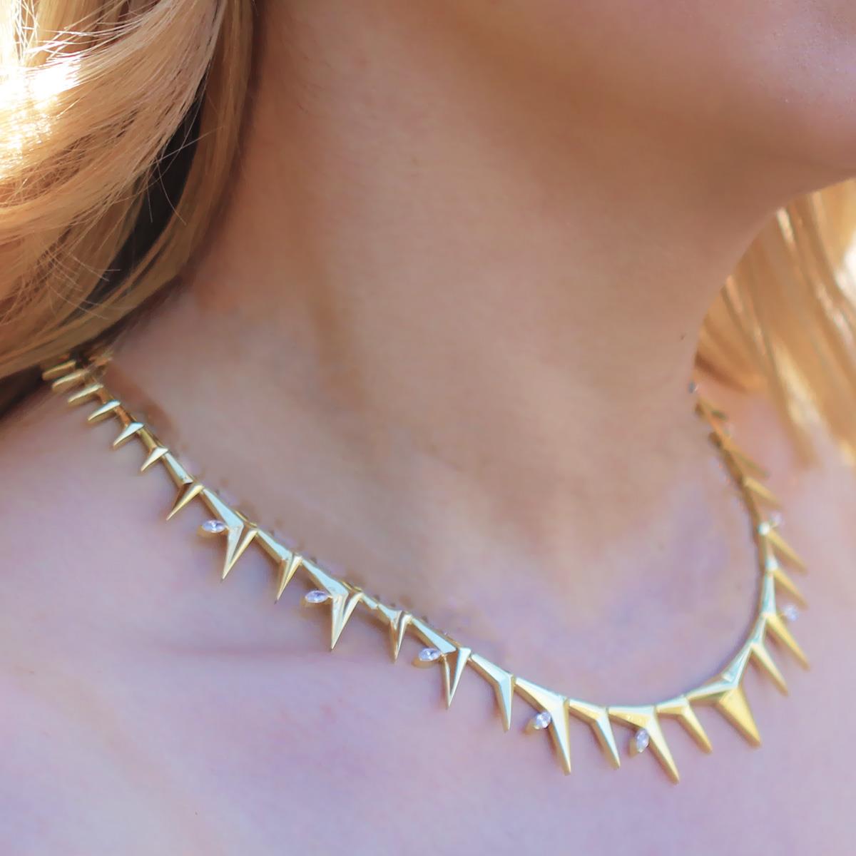 Sun Thorn Gold Kaplama Gümüş Kolye