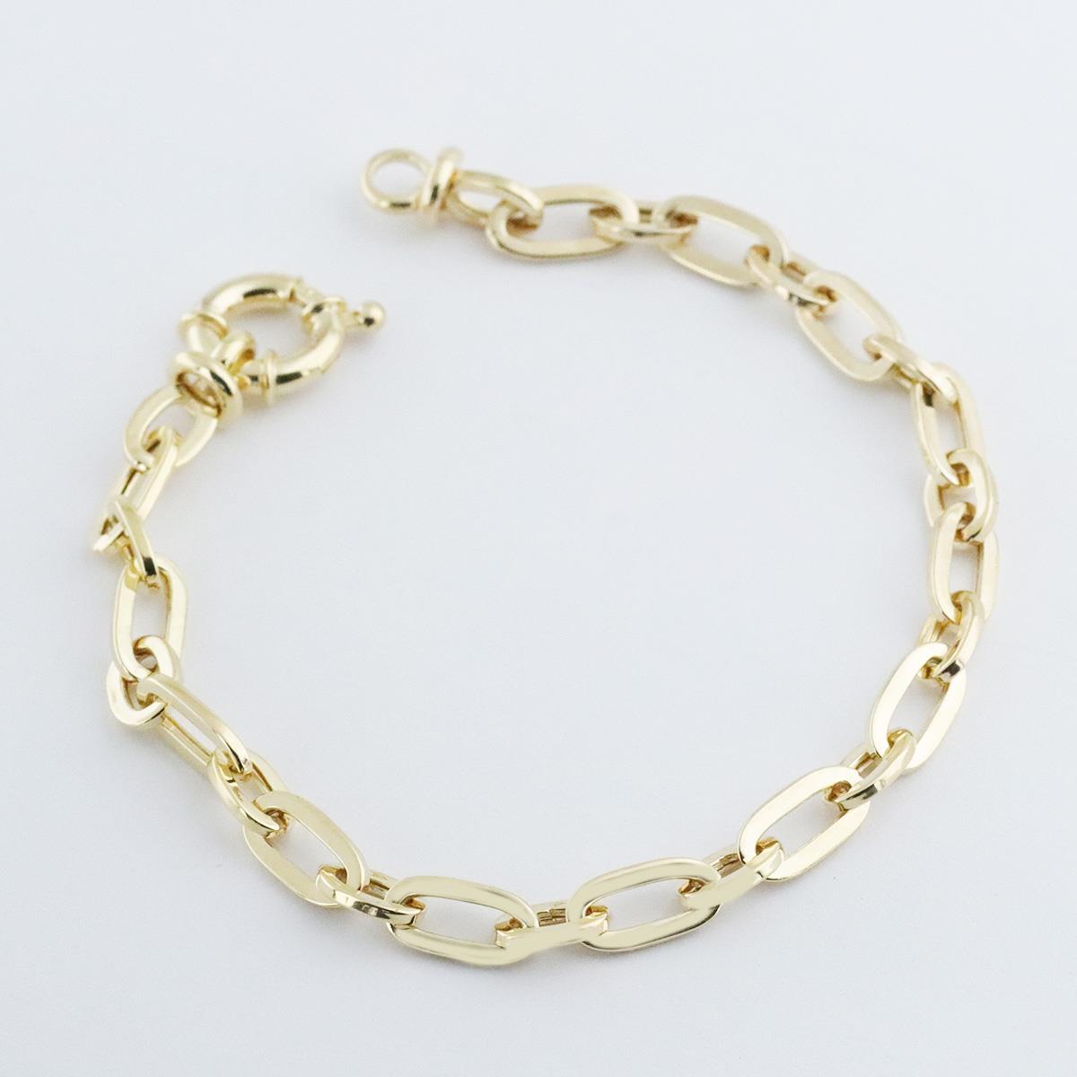 Trend Geçme Zincirli Gold Kaplama Hallow Bileklik