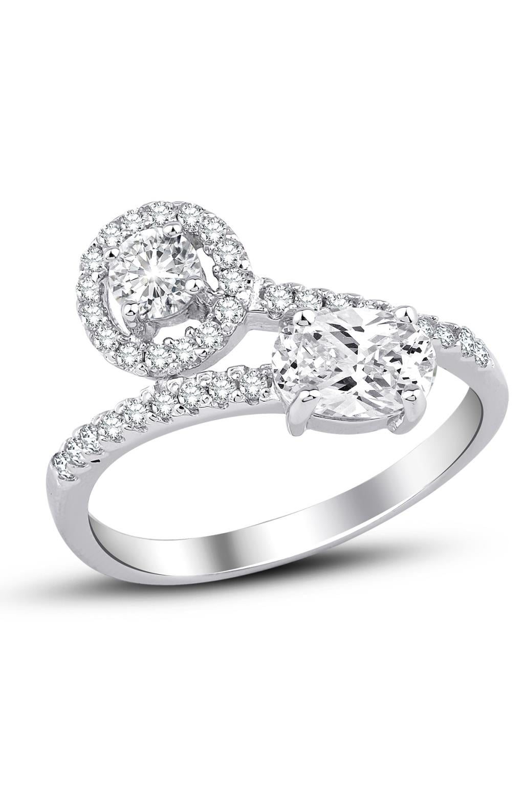 Yanları Pırıltılı Taşlarla Süslenmiş Çapraz Model Sky Diamond