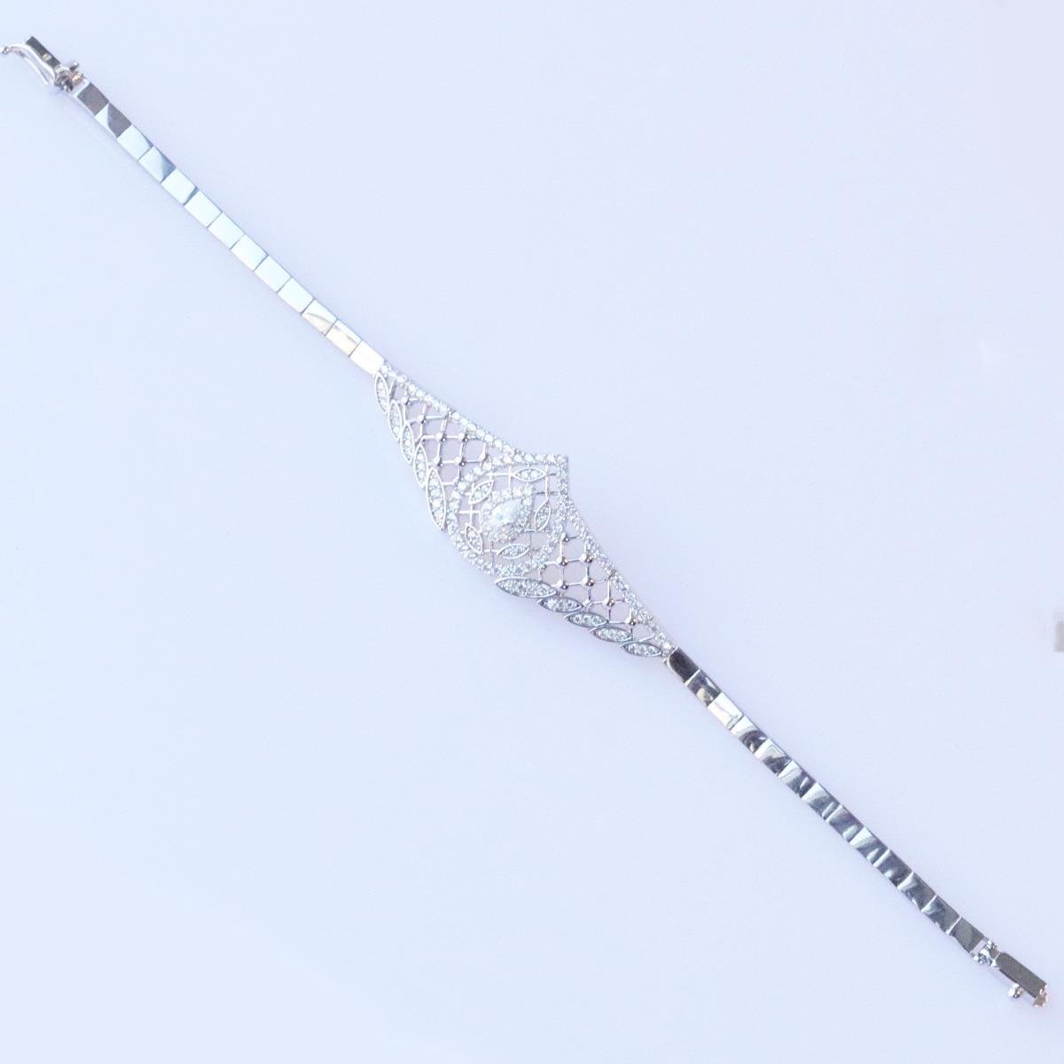 Zirkon Taşlı Hürrem Modeli Gümüş Bileklik