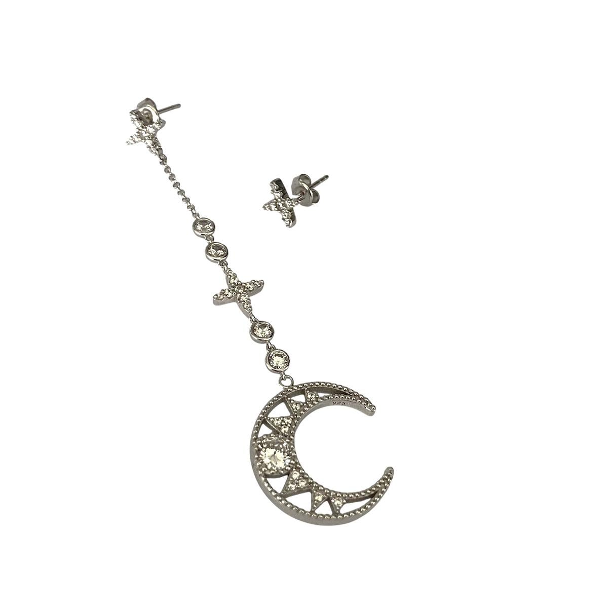 Apm Modeli Moon Gümüş Küpe