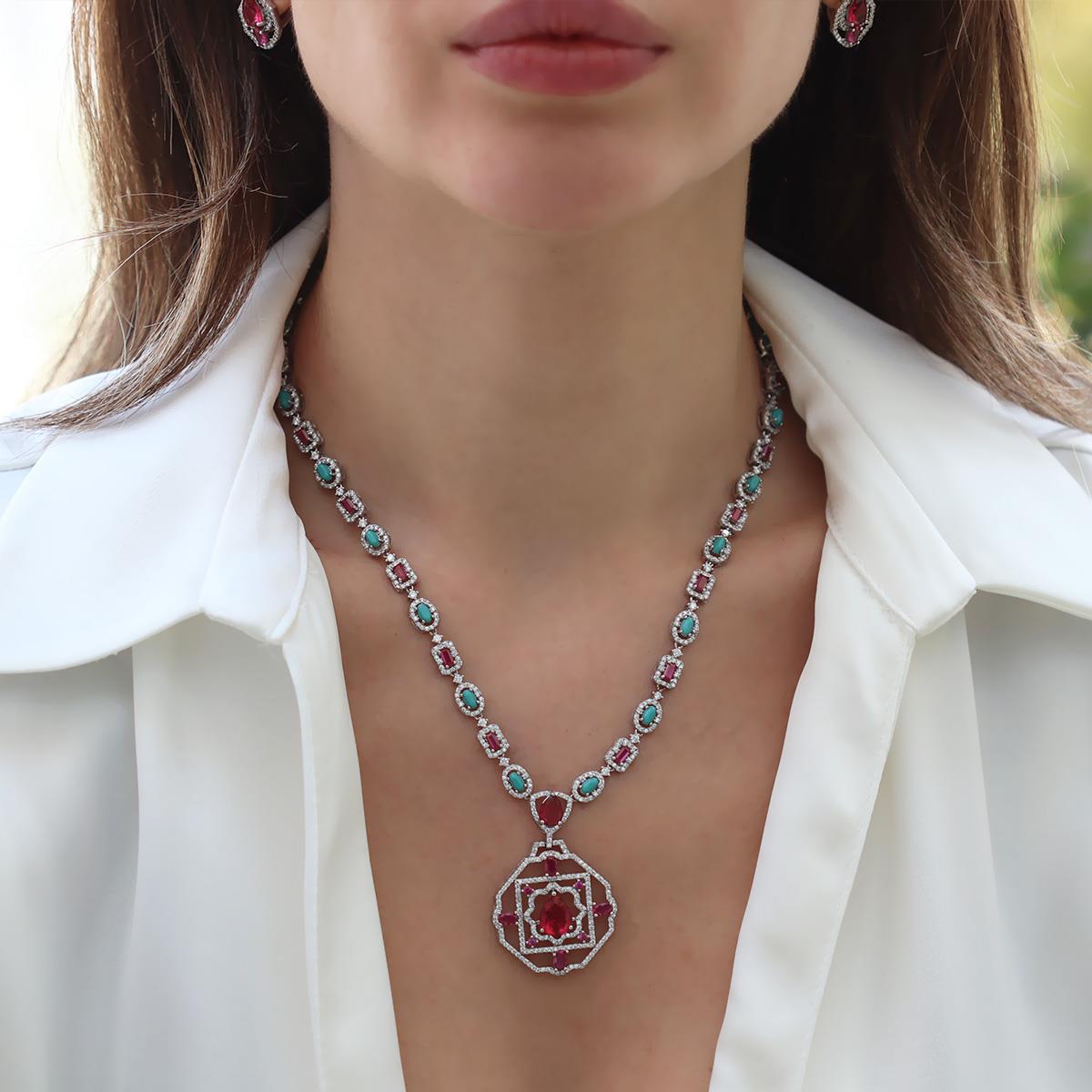 Aria Stone Serisi Gümüş Set