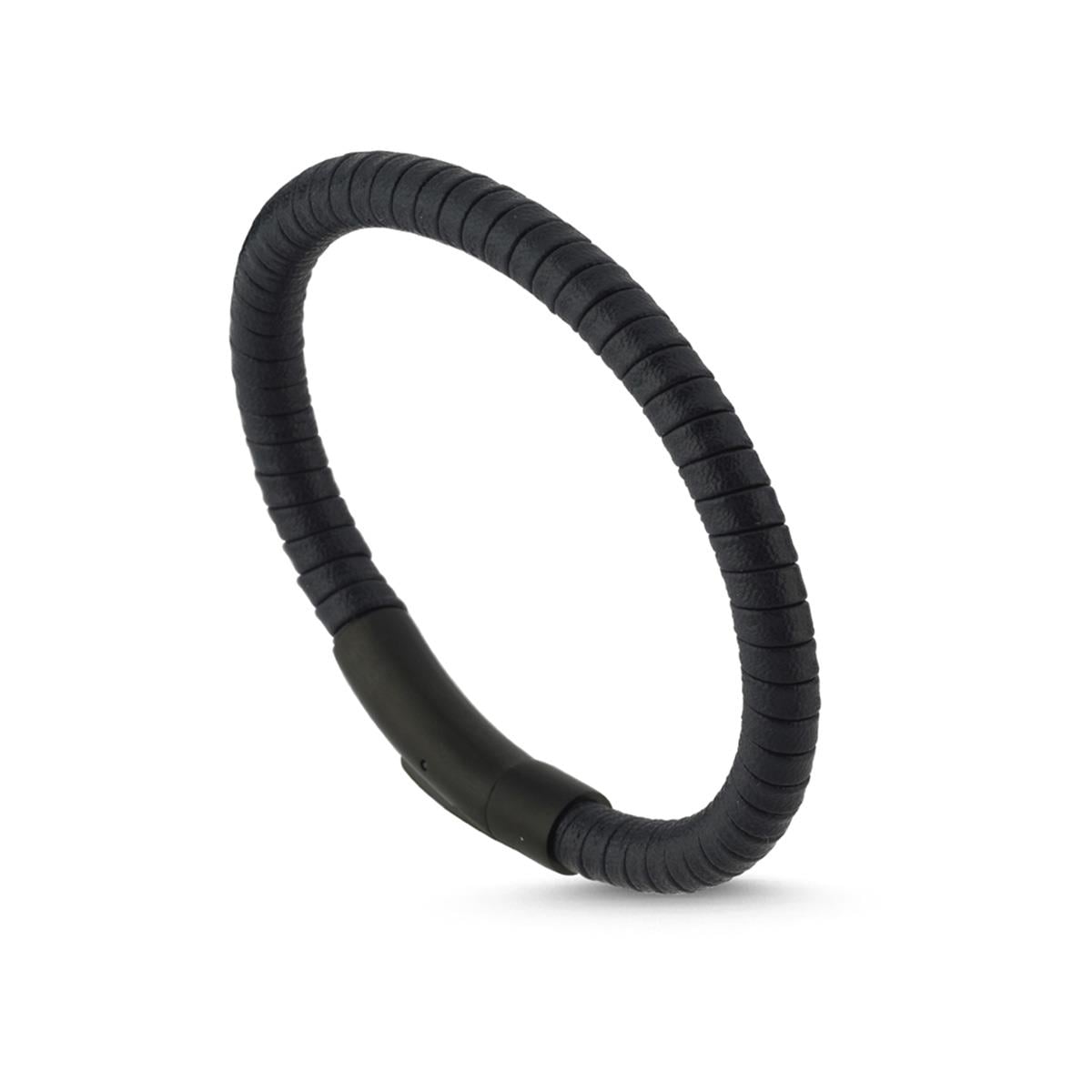 ARS129 Erkek Deri Çelik Bileklik