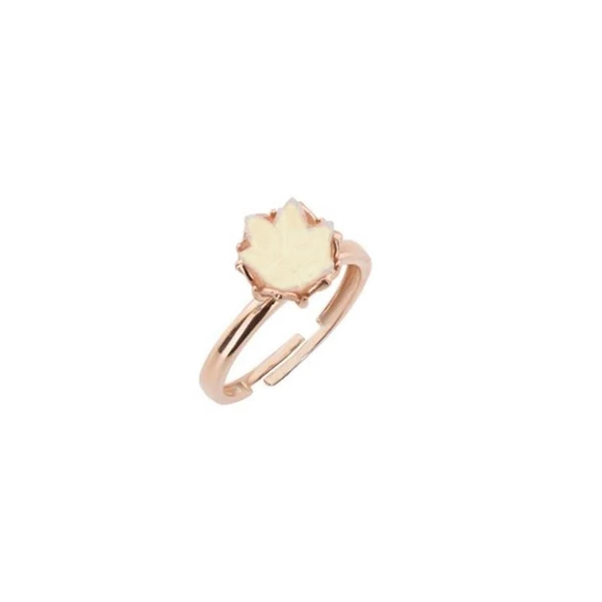 Ayarlanabilir Sarı Lotus Çiçeği 925 Ayar Gümüş Yüzük