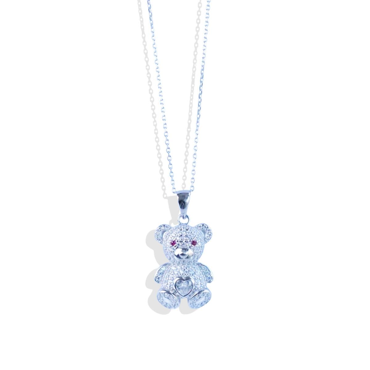 Bear Zirkon Taşlı Gümüş Kolye