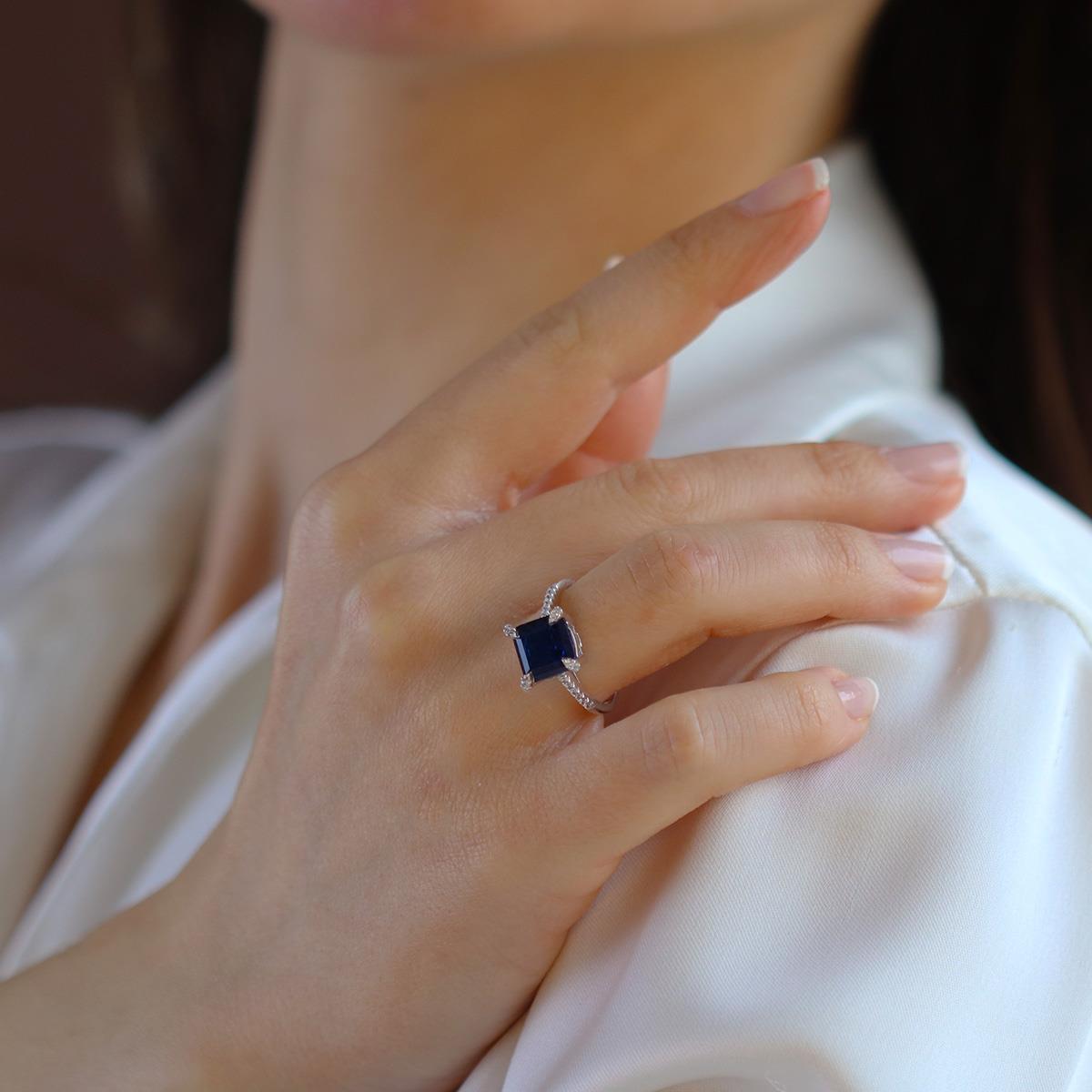 Creatif Safir Taşlı Red Collection Gümüş Yüzük