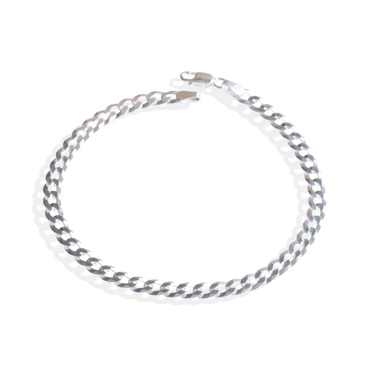 Elips Gurmet 5mm Gümüş Erkek Bileklik