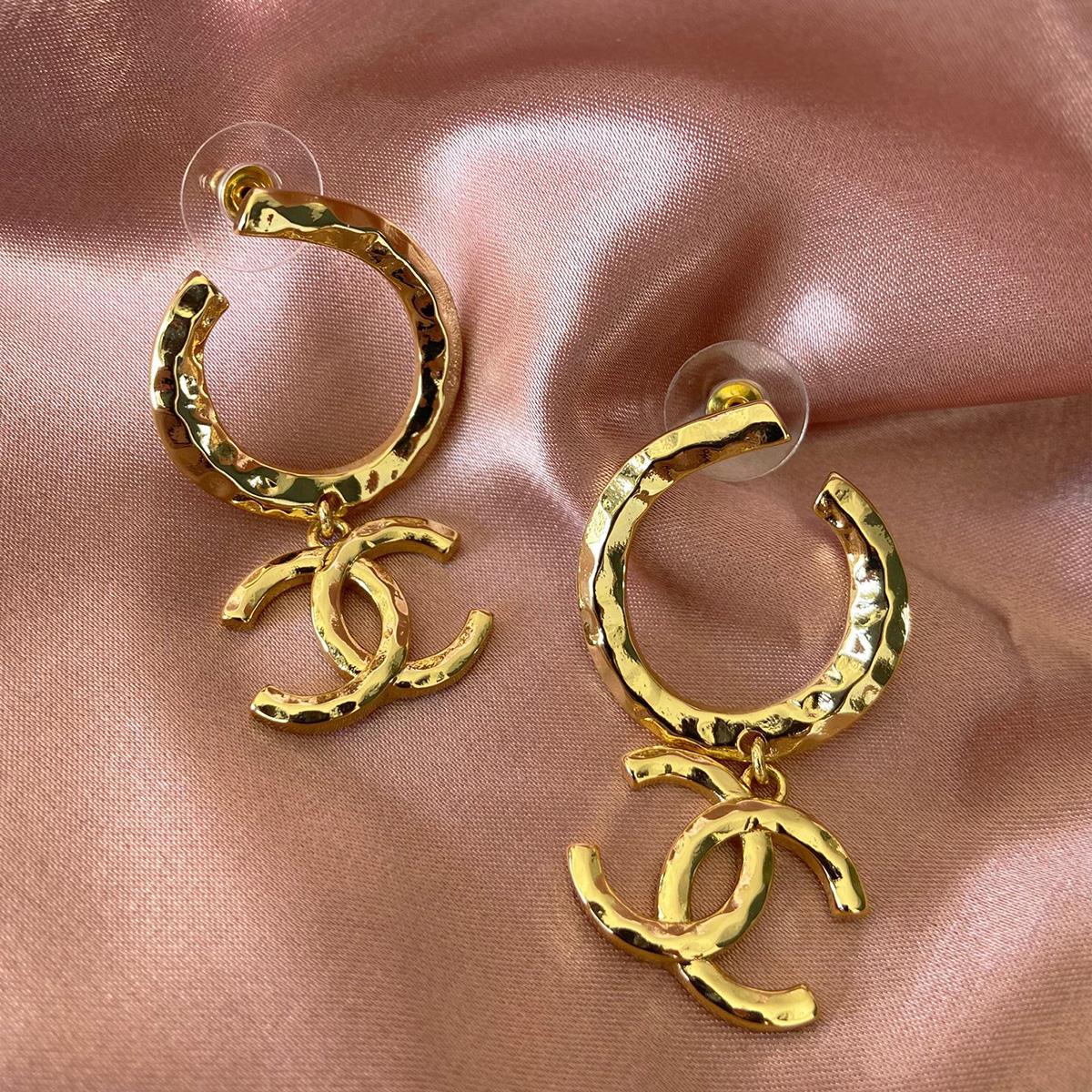 Gold Çift Çelik Küpe