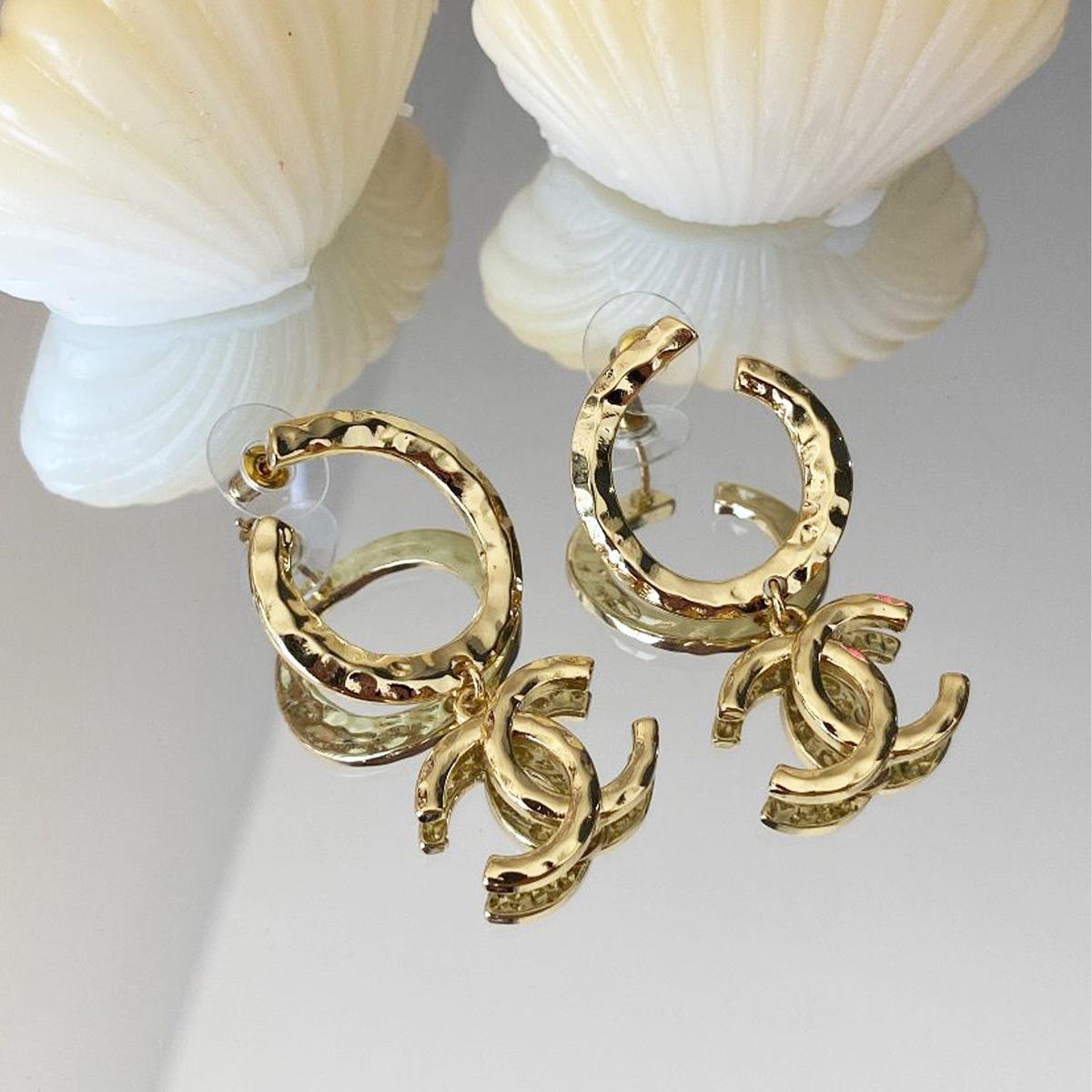 Gold Çift Çelik Küpe