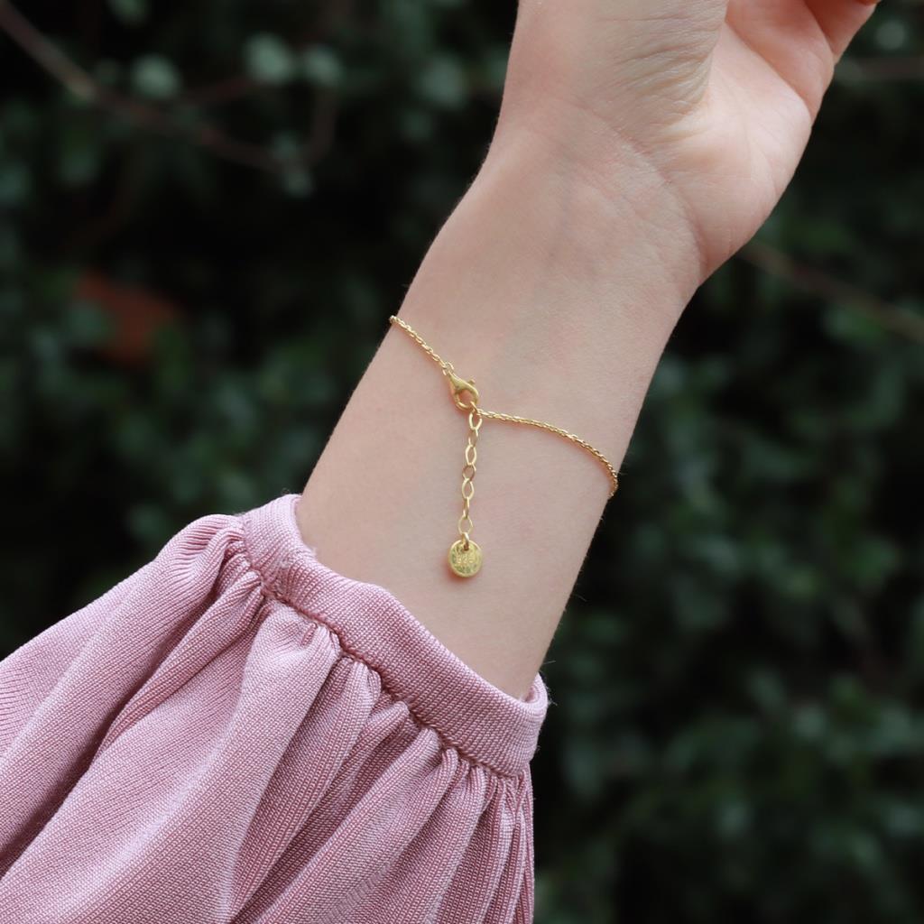 Gold Kaplama Dorika Gümüş Bileklik